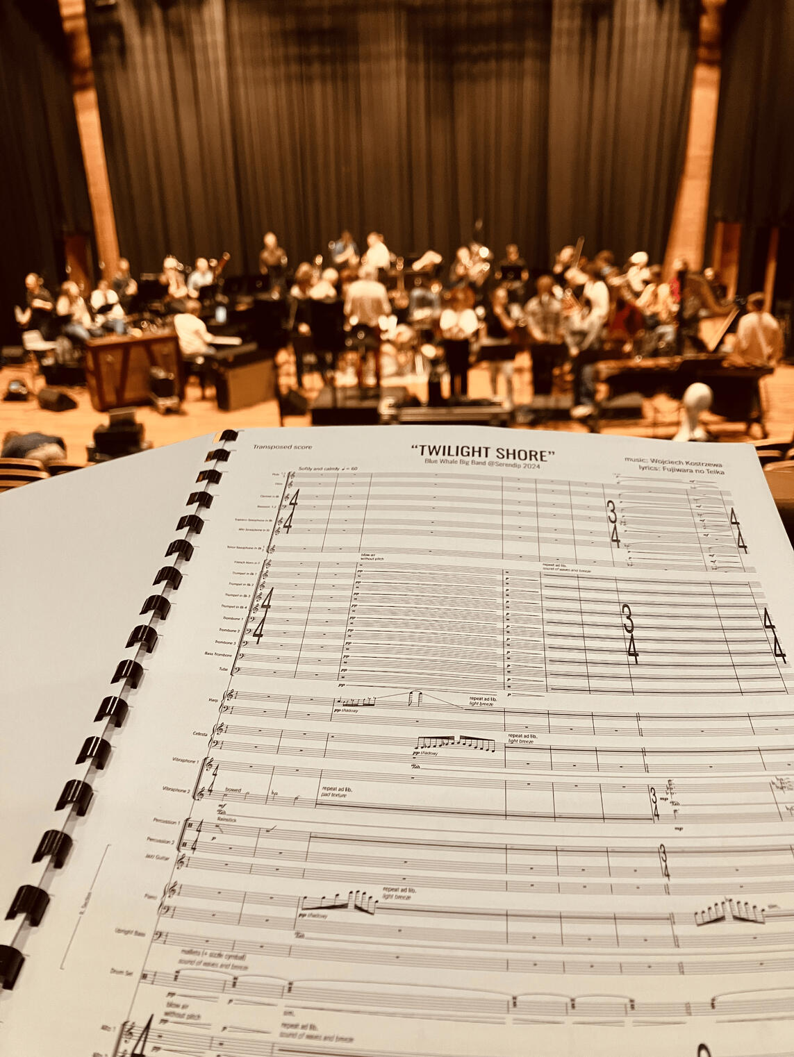 At the rehearsal